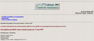 3e Colloque - Bordeaux 1997